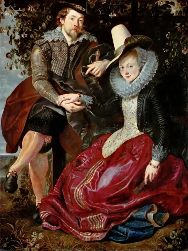 Pedro Pablo Rubens, Autorretrato del artista con su esposa Isabel Brant, c 1609