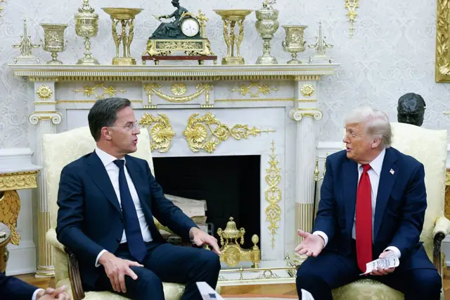 Mark Rutte y Donald Trump en la Casa Blanca