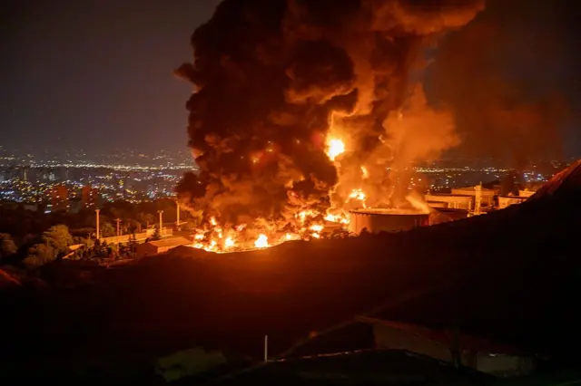Teherán tras un bombardeo israelí.