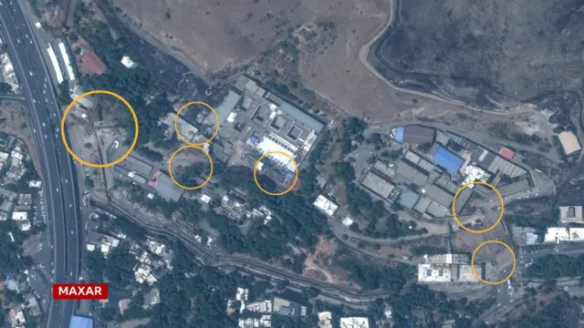 Imágenes satelitales del complejo penitenciario de Evin.