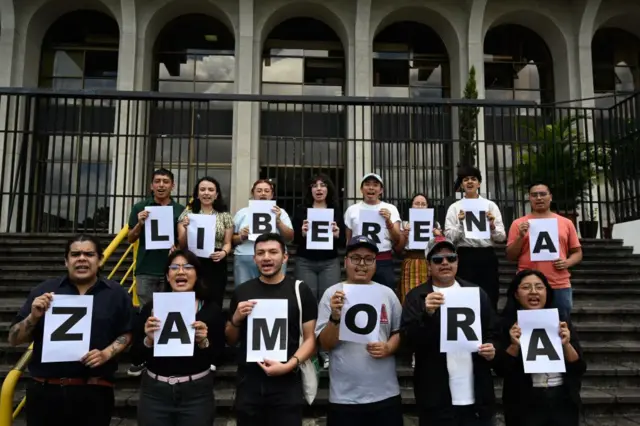 Profesionales de los medios organizaron piden la libertad de Zamora.