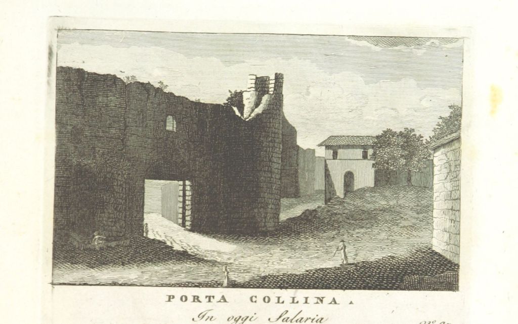 Ruinas de Porta Collina en Roma