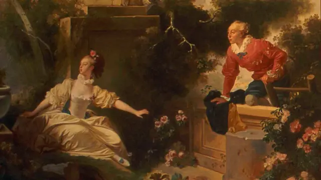 Detalle de El encuentro secreto, de la serie Escenas de amor, Jean-Honré Fragonard, 1771-73