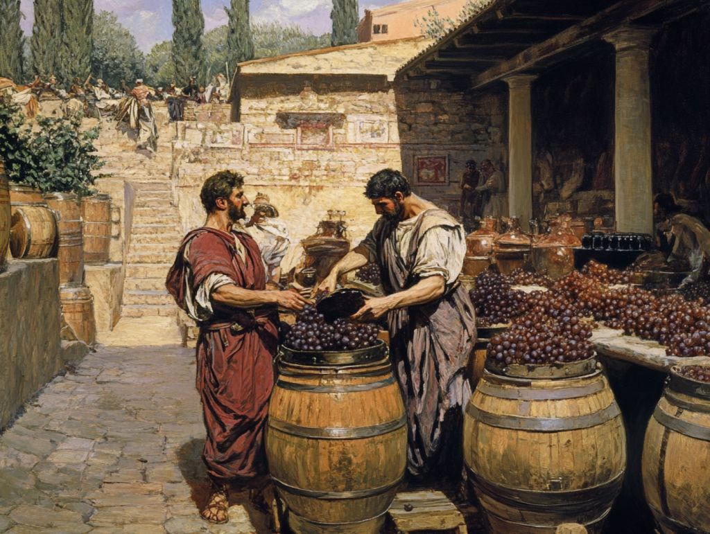 Recreación ficticia de la vendimia