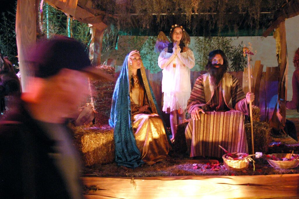 Representación del pesebre donde se coloca al Niño Dios la noche del 24 de diciembre.