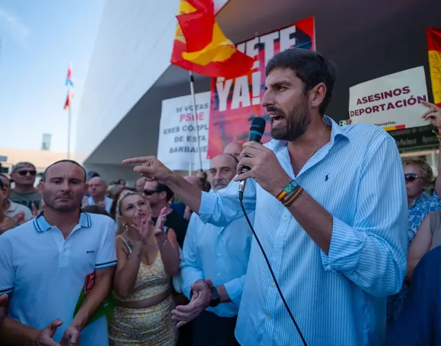 José Ángel Antelo en un mitin en Torre Pacheco.