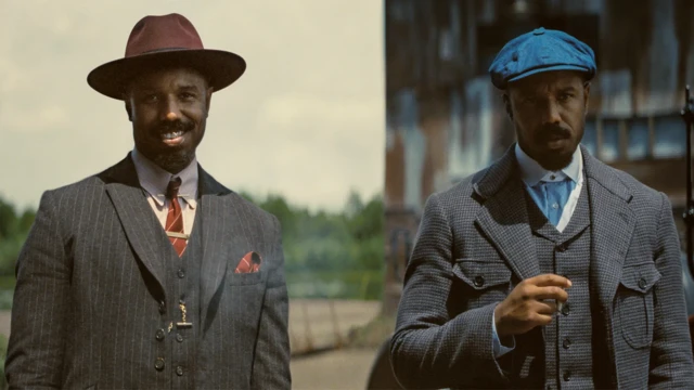 A la izquierda, un hombre sonríe con un sombrero vinotinto y corbata de rayas. A la derecha, otro hombre, que lleva con boina azul, mira serio.