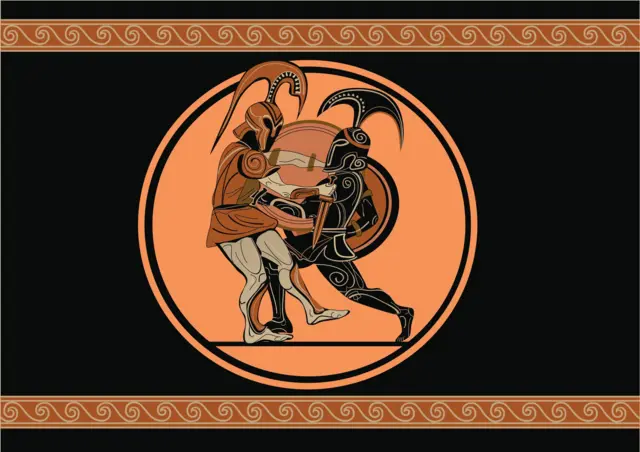 Animación del combate entre Aquiles y Héctor