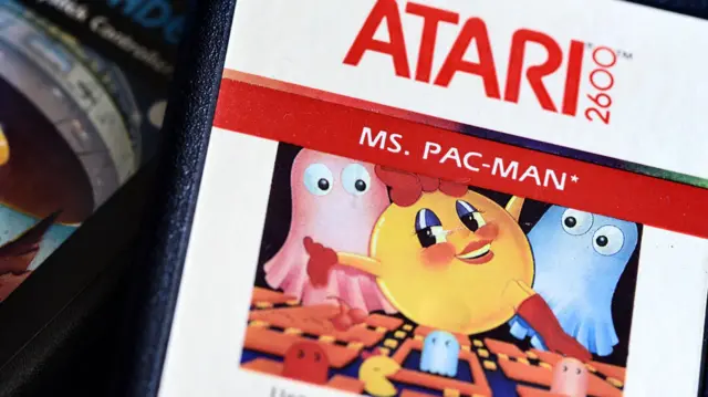 Imagen del juego en Atari de Ms Pac-Mac
