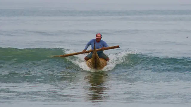 Pescador en un caballito