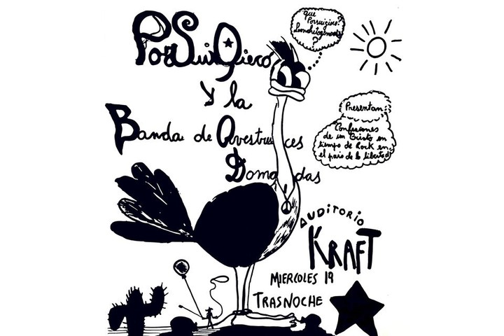 El afiche del único show de Porsuigieco en CABA, en 1974. 