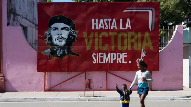 Mural con la imagen del Che Guevara en Cuba.