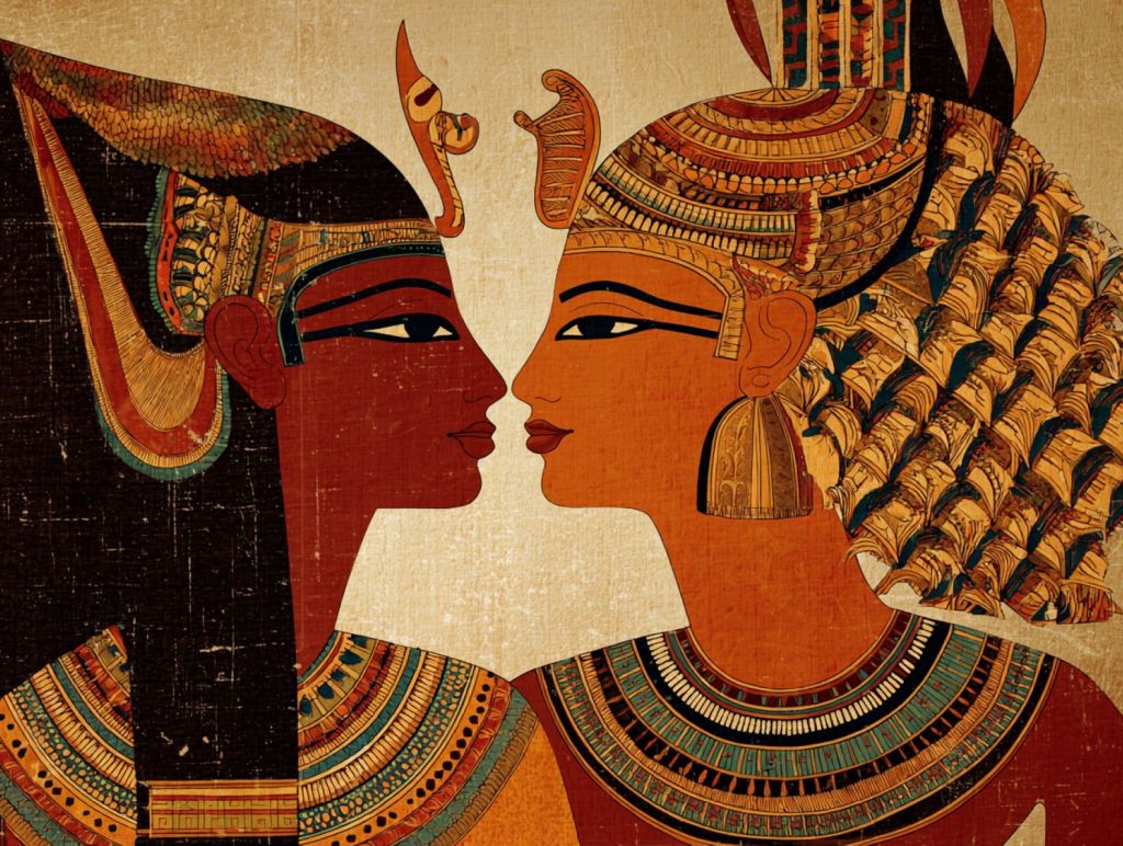 Pareja emn estilo egipcio