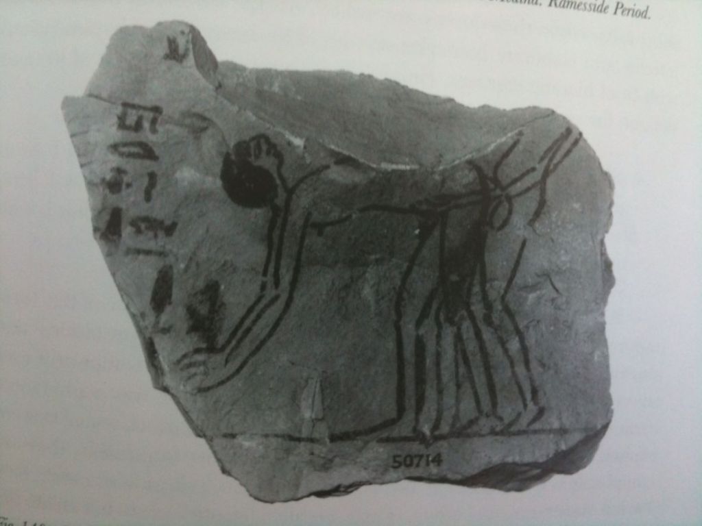 Ostracon con escena homosexual