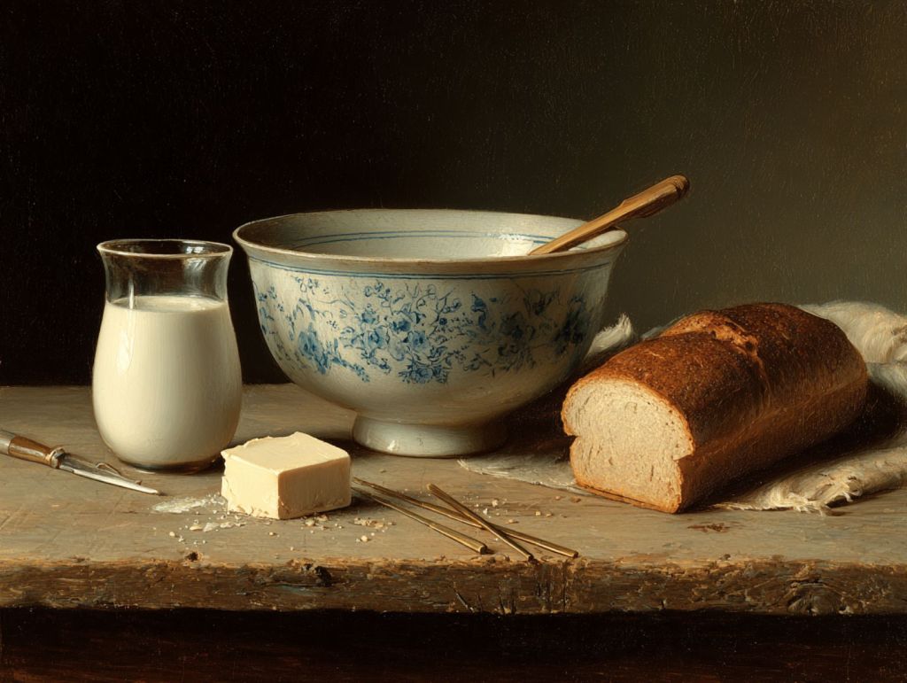 Pan, leche y mantequilla