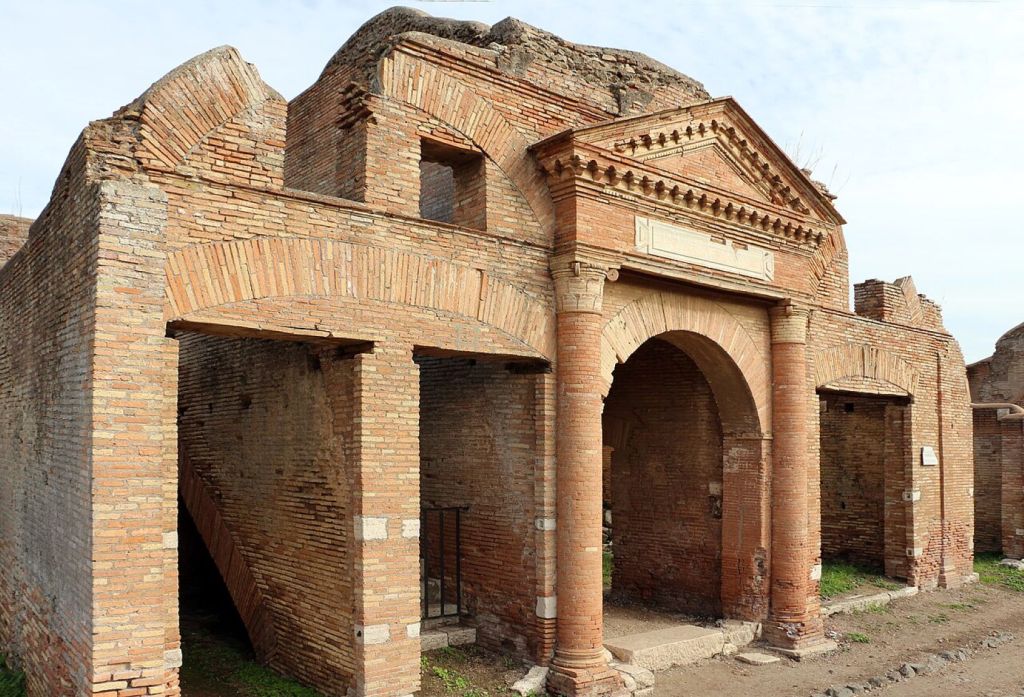 Entrada de Horrea epagathiana en Ostia