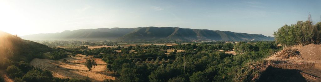 Vista del valle de Piería desde Pérgamos