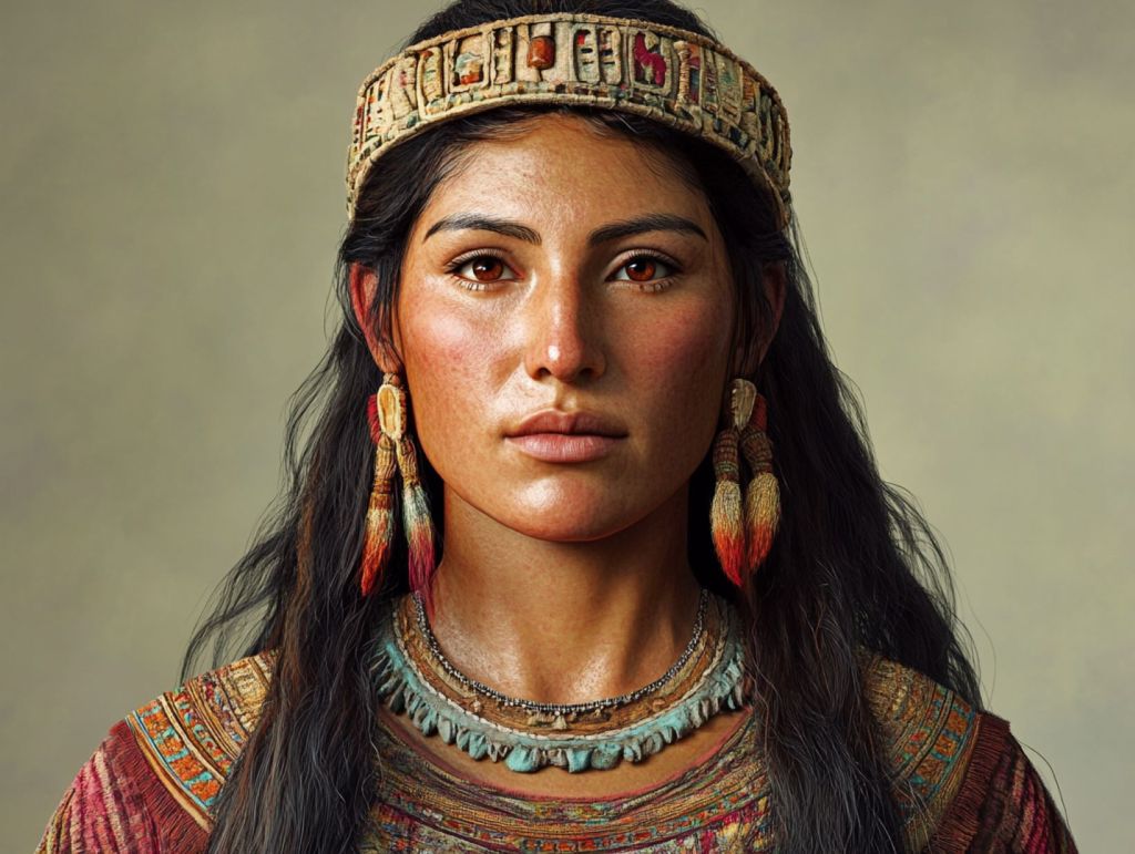 Recreación ficticia de dama Caral