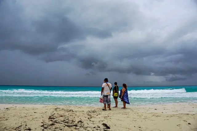 Imagen de la llegada de Helene en el estado mexicano de Quintana Roo.