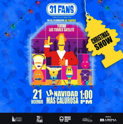 El tributo a 31 Minutos llegará a Satélite en Naucalpan.