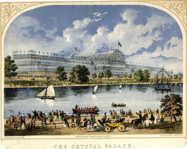 Imagen de la época mostrando panorámica del Crystal Palace