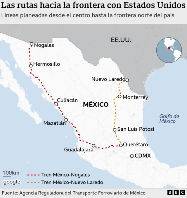 Proyectos de líneas de trenes en el norte del país