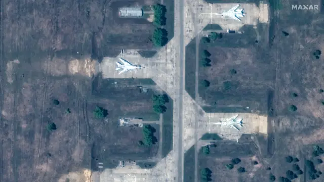 Así se veía la base de Belaya antes del ataque ucraniano.