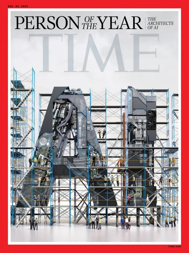 La otra portada de Time muestra las letras AI, siglas de 