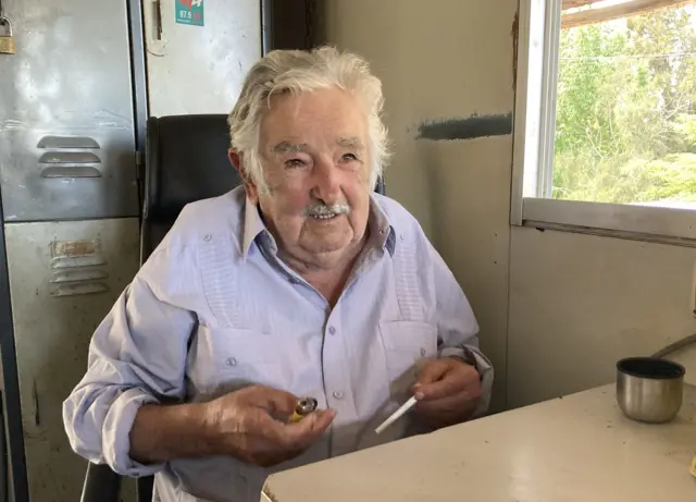 José Mujica durante su entrevista con el podcast Witness History, de BBC World Service.