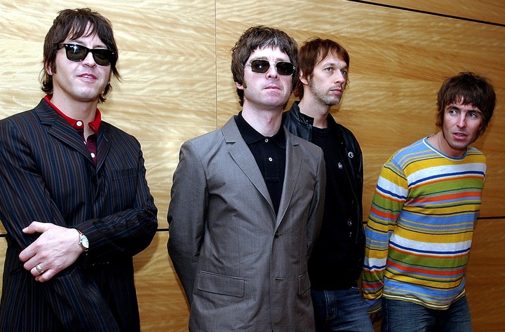 Oasis en 2006, con Gem Archer, Noel Gallagher, Andy Bell, y Liam Gallagher. Foto: AP 