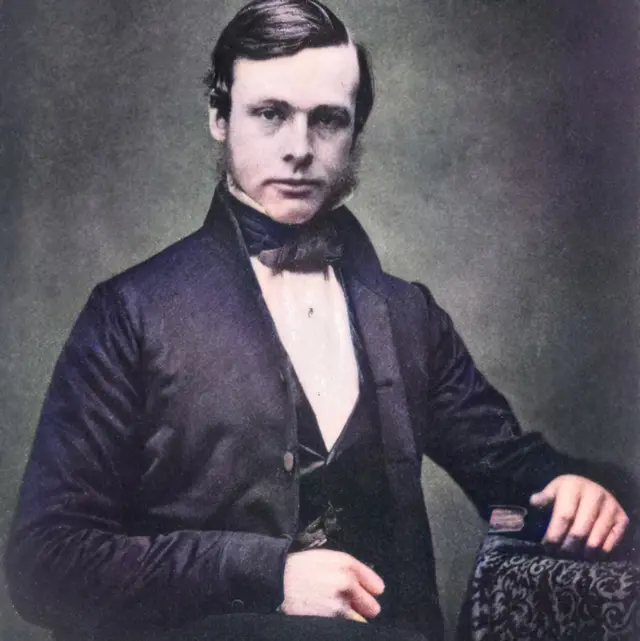 Retrato del cirujano y científico británico Joseph Lister de 1855, cuando tenía 28 años.