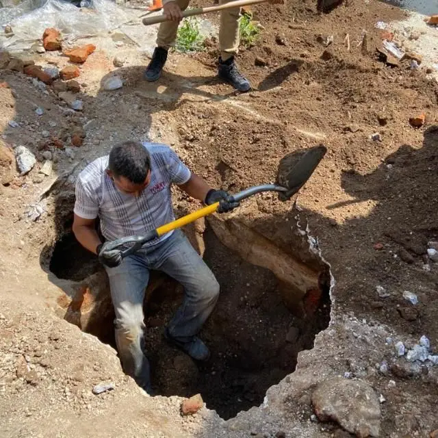 Raúl Servín García en una excavación de búsqueda de desaparecidos