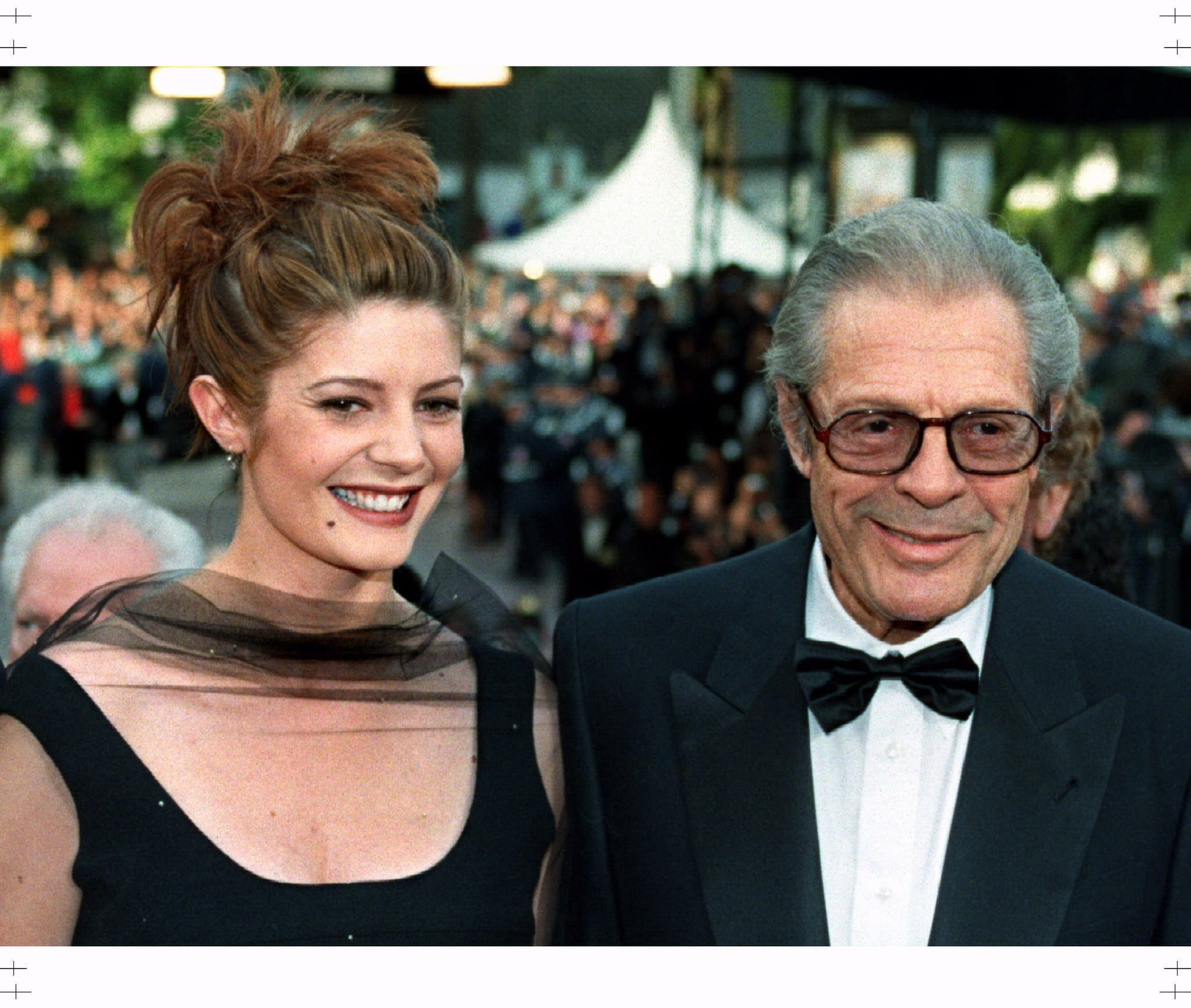 Con su hija Chiara Mastroianni, que tuvo con Catherine Deneuve, en una de sus tantas presentaciones en el Festival de Cannes.