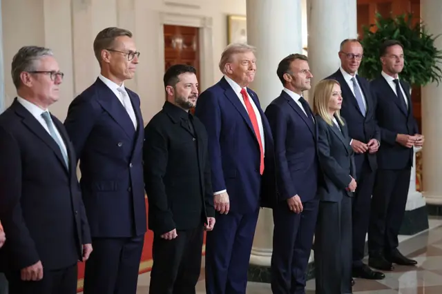Trump, Zelensky y líderes europeos