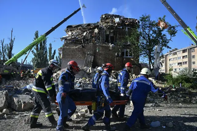 Bombardeo en Kyiv