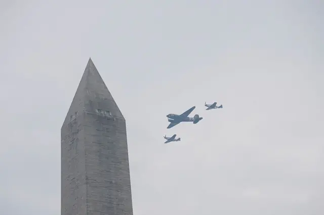Aviones de guerra sobre el espacio aéreo de Washington D.C.