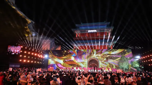La celebración de la cuenta regresiva de Año Nuevo de 2026 en Pekín tendrá lugar en la Gran Muralla de Juyongguan el 31 de diciembre de 2025 en Pekín, China.