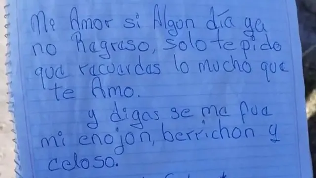 Un fragmento de una carta encontrada en el 