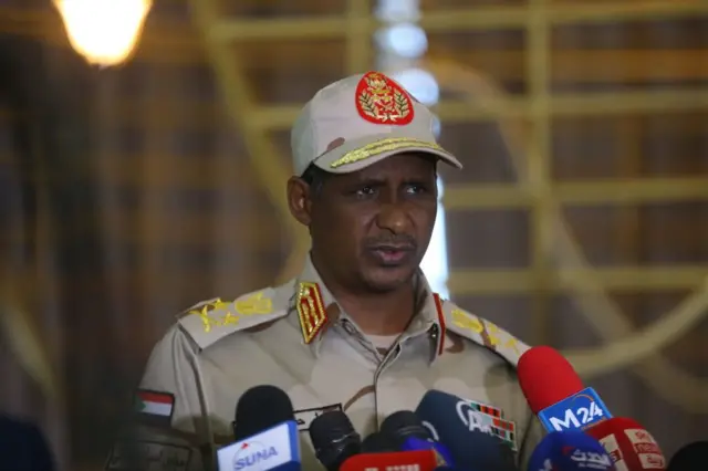 Comandante de las Fuerzas de Apoyo Rápido, Mohamed Hamdan Dagalo.