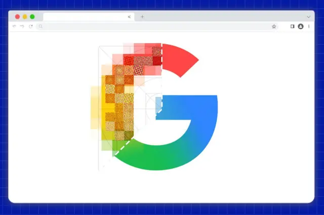 Logo de Google pixelado