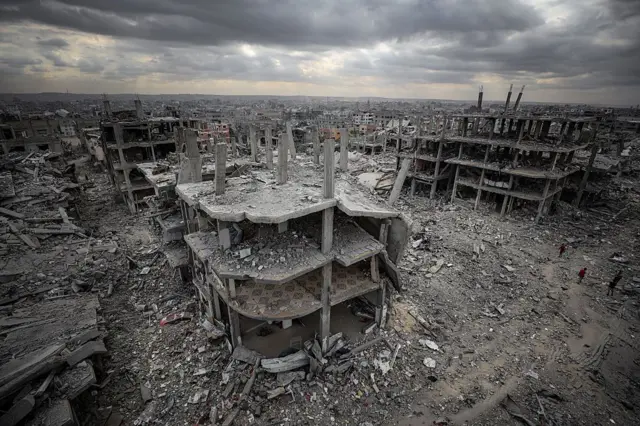 edificios destruidos en Gaza. 