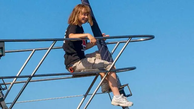 Greta Thunberg en el barco Madleen rumbo a Gaza