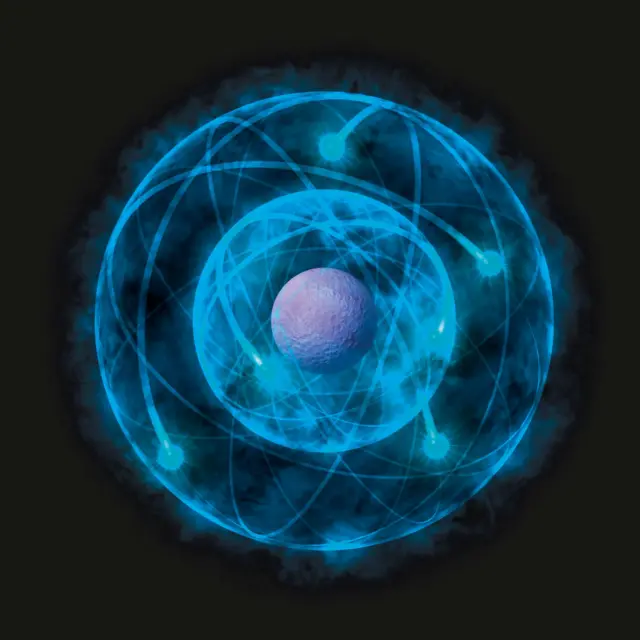 Ilustración del átomo según Niels Bohr.