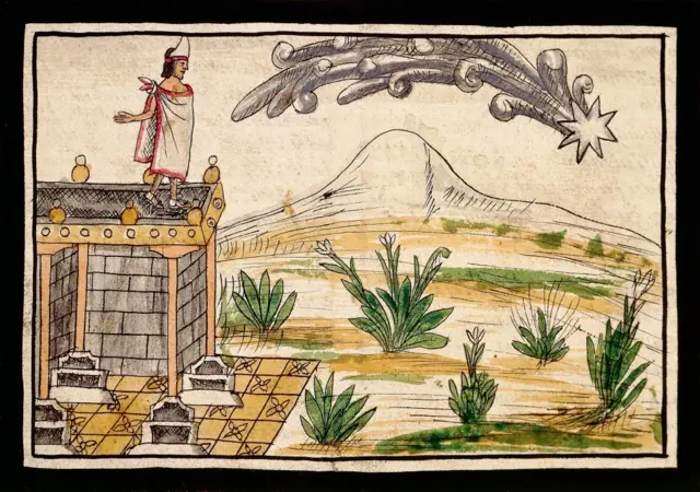 Moctezuma observando un cometa