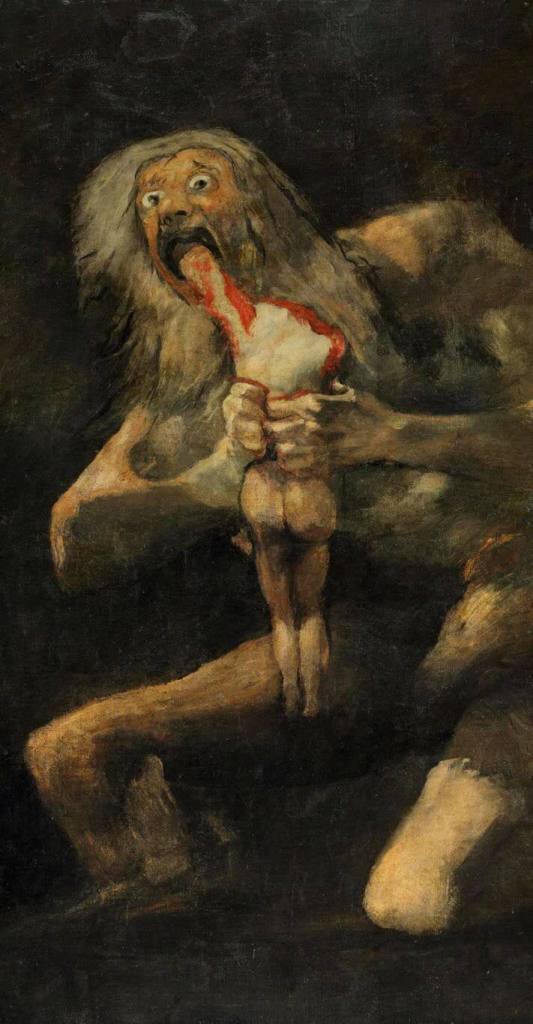 Saturno devorando a un hijo, Goya