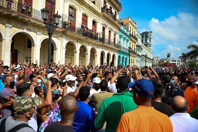 Las protestas del 11-J de 2021