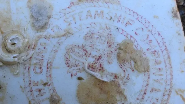Imagen de la vajilla que encontraron durante la exploración del naufragio 