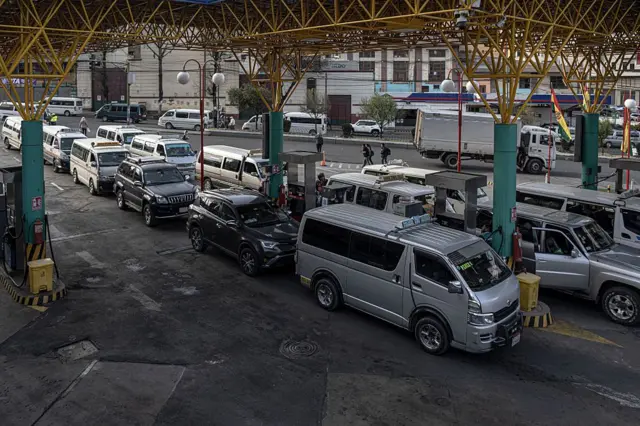 Gasolinera en Bolivia