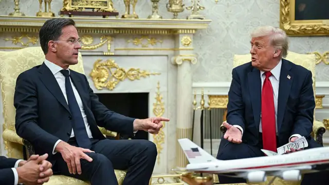 Mark Rutte y Donald Trump