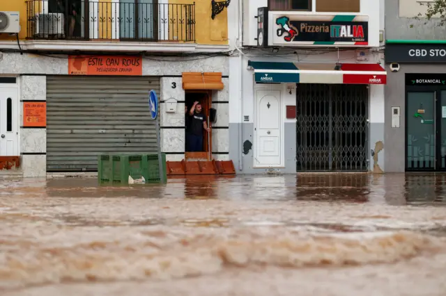 Calle inundada